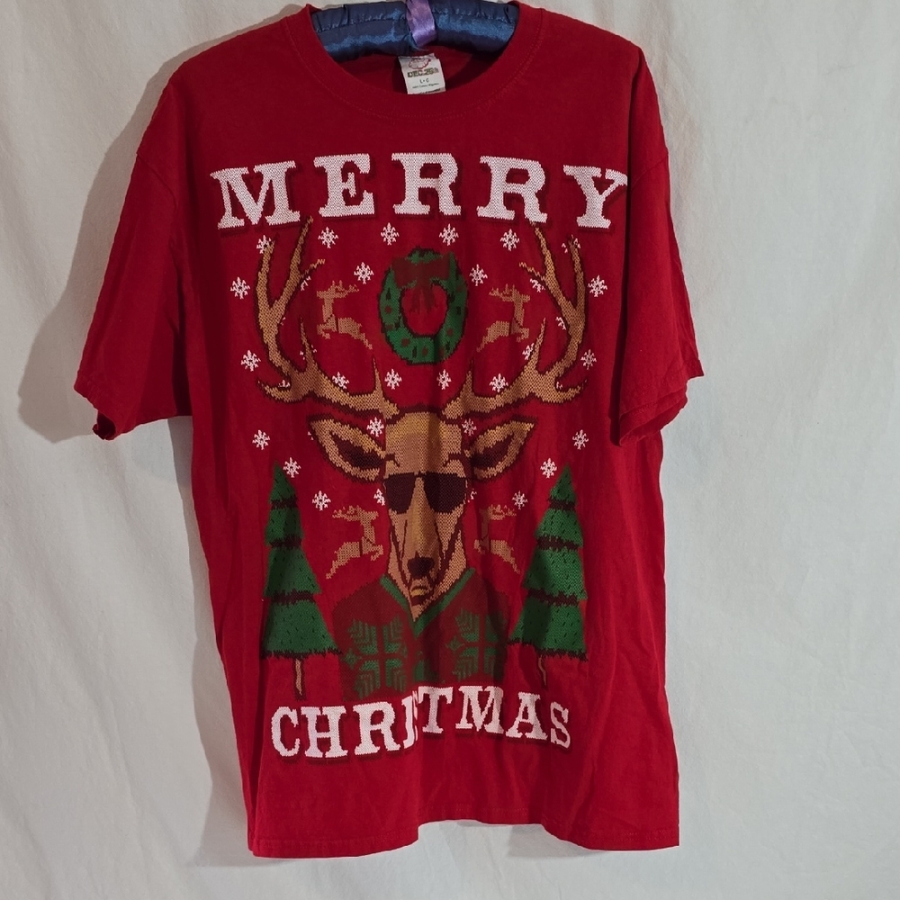 Red Christmas Reindeer Tee